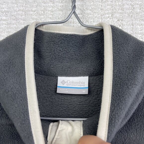Columbia Jacket Wom M Benton Spring Half Snap Fleece Pullover Green / Gray Camp - Picture 7 of 15